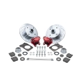 EMPI 22-6150-R Disc Brake Kit, 4 On 130mm, For Super Beetle Wilwood RED