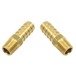 Barbed Fittings, 1/4 Npt with 1/2 In Barbed End, 2 Pack