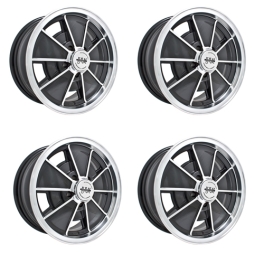 Brm Wheels Black with Polished Lip, 5.5 Wide, 5 on 112mm VW