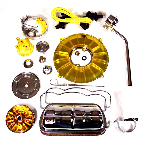 Super Color & Chrome Dress Up Kit, Yellow, for Aircooled VW