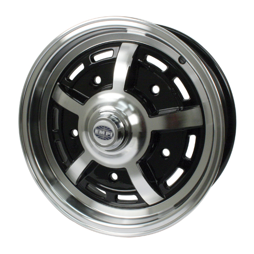 Sprintstar Wheel, Black with Polished Lip 5 Wide 5 on 205mm