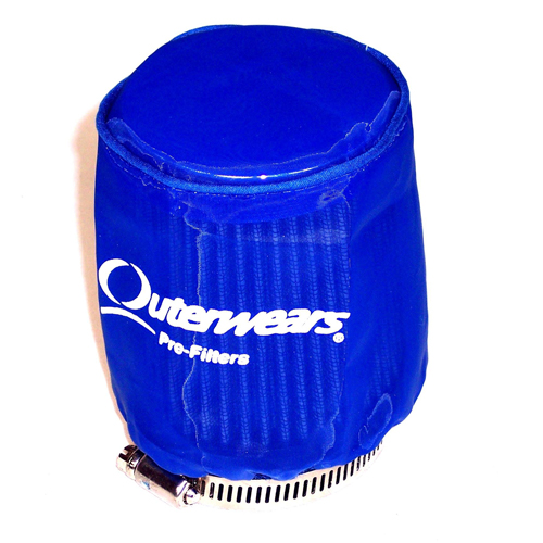 Outerwear Pre-Filter, 3.5 To 3 In Taper, 4 In Tall, Blue