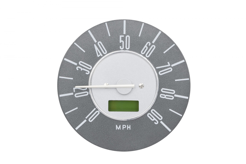 120mm Speedometer 10-90 MPH Gray Dial Silver Center Type 2