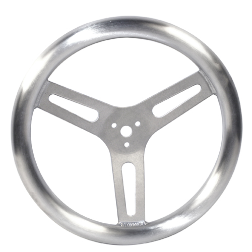 Steering Wheel, 15 Diameter, No Dish, 3 Spoke Aluminum