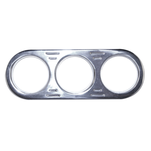 Billet Dash, for Manx Style, 3 Small Holes, Chrome