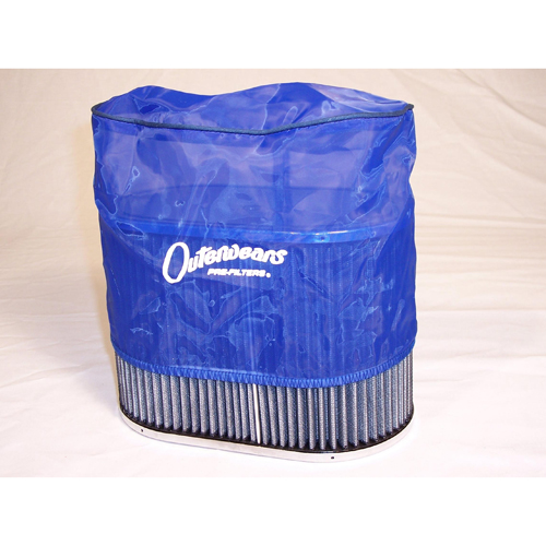 Outerwear Pre-Filter, 5.5 X 9 Oval, 6 Tall, Blue