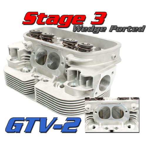 Gtv-2 Cnc VW Heads, 94mm Stage 3 Port Job, Dual Spring, Pair