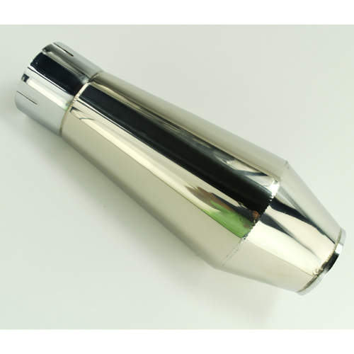 The Bomb Muffler, 13 Inch, 3 Inch Inlet, Polished