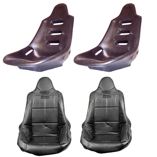 High Back Poly Seat Shells, With Black Covers