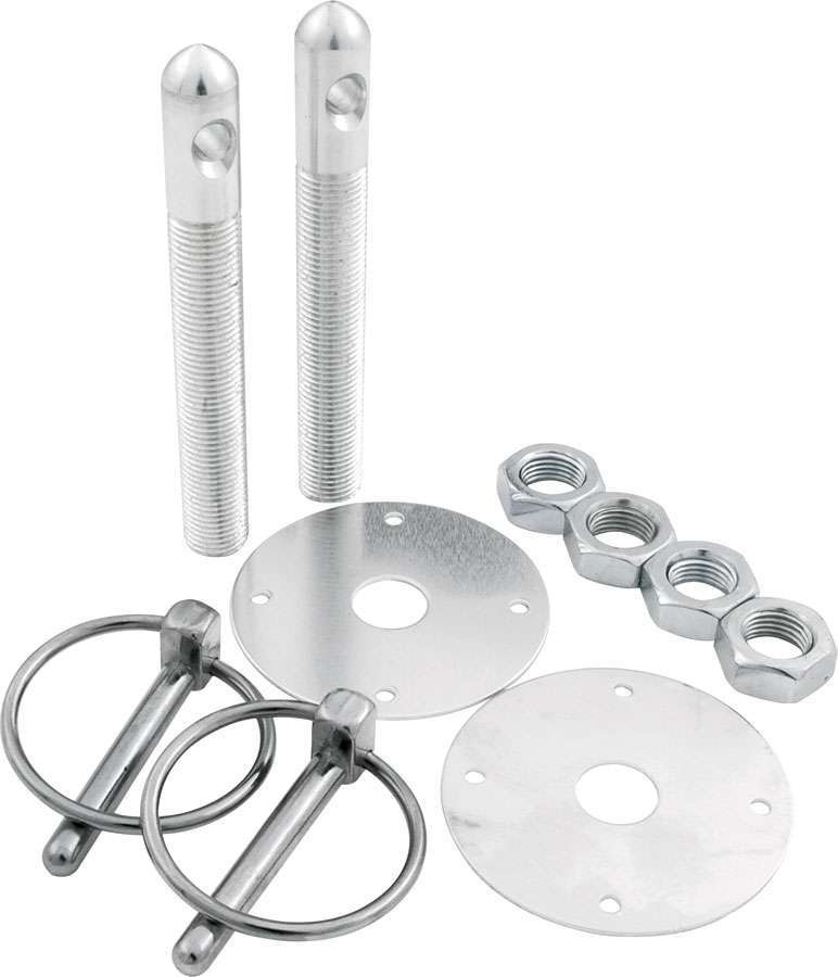 Aluminum Hood Pin Kit 1/2in Silver ALL18500