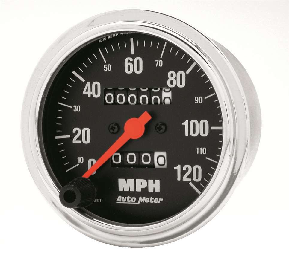 AUTO METER 2492 Traditional Chrome Mechanical Speedometer, 3