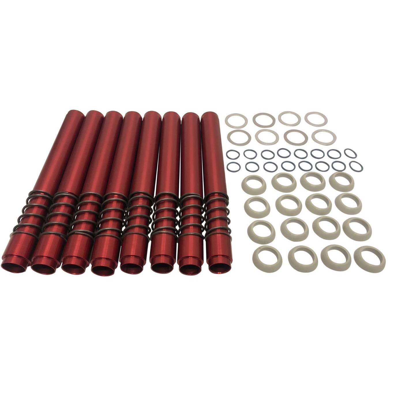 JayCee Leak Proof Pushrod Tubes, Set, Red VW Beetle, VW Bug, Dunebuggy