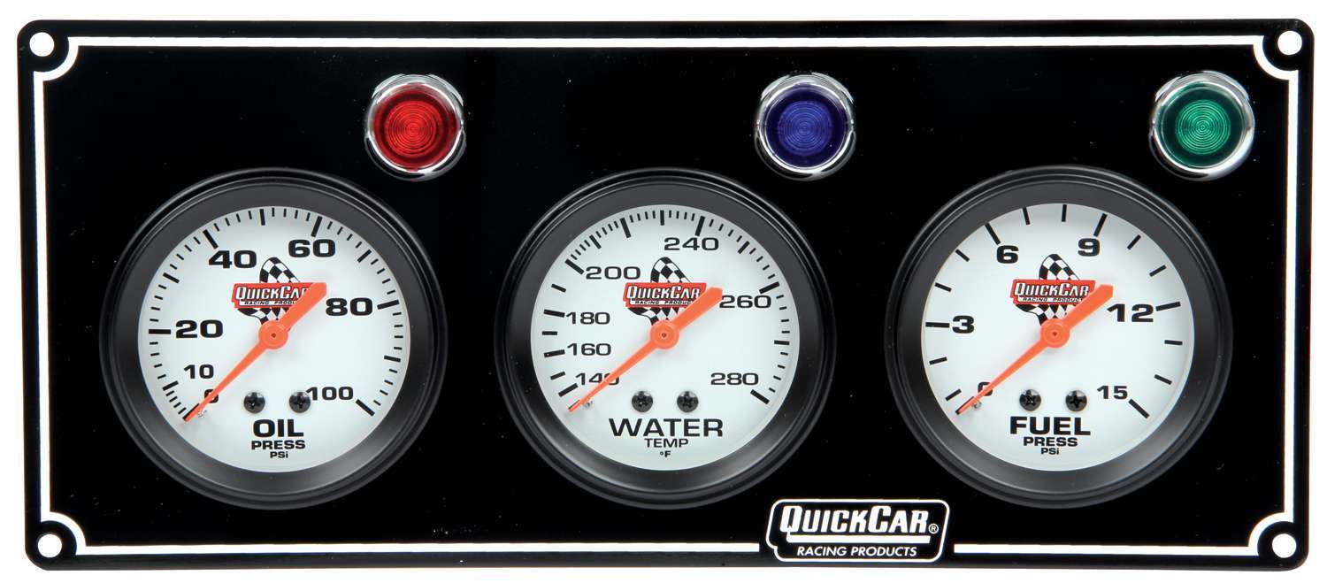 Black 3 Gauge Panel OP/WT/FP 61-6712