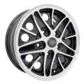 Cosmo Wheel, Gloss Black with Polished Lip 4 on 130mm 5-1/2