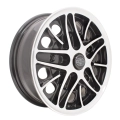 EMPI 10-1101-0 Cosmo Wheel, Gloss Black with Polished Lip 5 On 205mm 5-1/2
