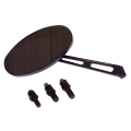 Latest Rage AC857825B Side Mirror, Oval Left Or Right, Black Bolt On, Each