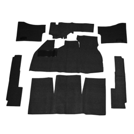 Carpet Kit, 7 Piece with Footrest, for Beetle 58-68, Black
