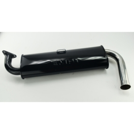 Single Quiet Muffler, with Chrome Tip, for Type 3