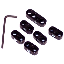 Spark Plug Wire Seperators, Black, 6 Piece Kit