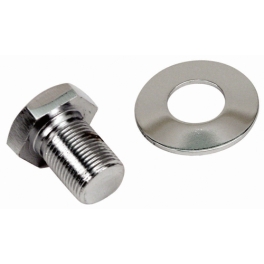 Crank Pulley Bolt, Extra Long, Chrome Plated Hex Head