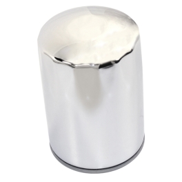 Chrome Oil Filter, Fits All Remote Oil Filter Adapters