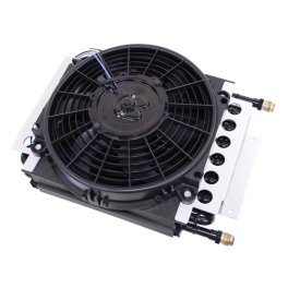 16 Pass Oil Cooler Kit, with Electric Fan
