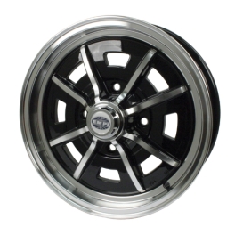 Sprintstar Wheel, Black with Polished Lip 5 Wide 4 on 130mm