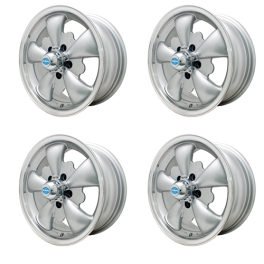 Gt-5 Wheels Silver with Polished Lip, 5.5 Wide, 5 on 112mm
