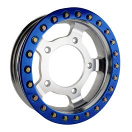 15 X 4 Forged Beadlock Rim, 5 On 205mm, Blue Beadlock