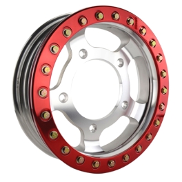 15 X 7 Forged Beadlock Rim, 5 On 205mm, Red Beadlock