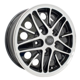 Cosmo Wheel, Gloss Black with Polished Lip 5 On 205mm 5-1/2