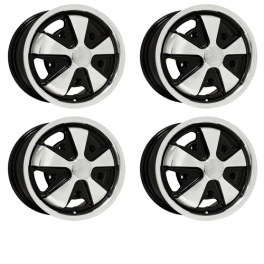 911 Alloy Wheels Polished with Black, 5-1/2 Wide, 5 on 205mm