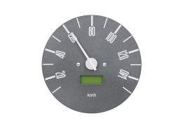 120mm Speedometer 10-150 KMH Gray Dial Silver Center Type 2