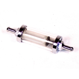 Fuel Filter, for 1/4 Line,  Glass Body, Refillable