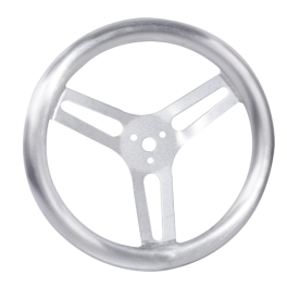 Steering Wheel, 13 Diameter, No Dish, 3 Spoke Aluminum