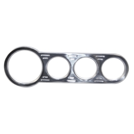 Billet Dash, for Manx Style, 1 Large, 3 Small Holes, Chrome