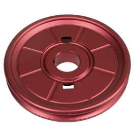 Stock Crank Pulley, Aluminum Stock Look VW Pulley, Red