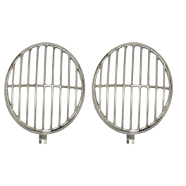 Headlight Stone Guard, Fits Beetle 54-66, Stainless, Pair