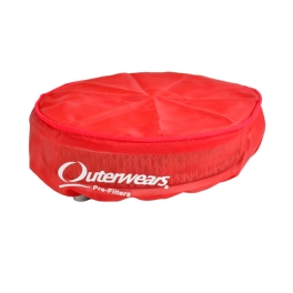 Outerwear Pre-Filter, 6.5 Round, 2.5 Tall, Red
