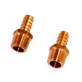 Barbed Fittings, 1/2 Npt with 1/2 Barbed End, 2 Pack