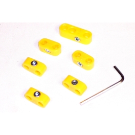 Spark Plug Wire Seperators, Yellow, 6 Piece Kit