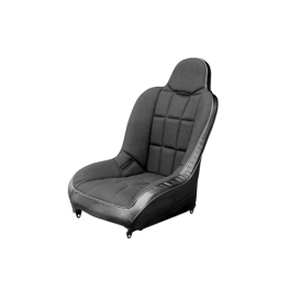 Off-Road Suspension Seat, Black Vinyl with Black Fabric WIDE