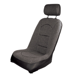 Slim Off-Road Suspension Seat, Black Vinyl with Black Fabric