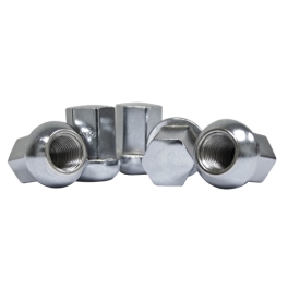 Chrome Lug Nuts, Ball Seat, 14mm with 19mm Hex, 5 Pack
