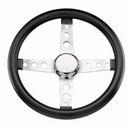 Steering Wheel, 13-1/2 Diameter, 1-3/4 Dish 4 Spoke 3 Bolt