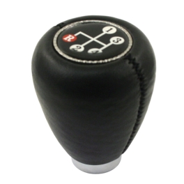 Shift Knob, with Gear Pattern, Fits 7, 10, 12mm Thread Black