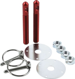 Aluminum Hood Pin Kit 1/2in Red ALL18501