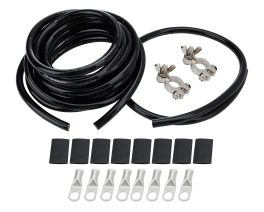 Battery Cable Kit 4 Ga. 1 Battery All Black ALL76115