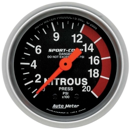 2-1/16 Sport-Comp, Nitrous Pressure Gauge, 2000 PSI