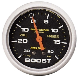 2-5/8 Pro-Comp Boost Gauge, Liquid Filled